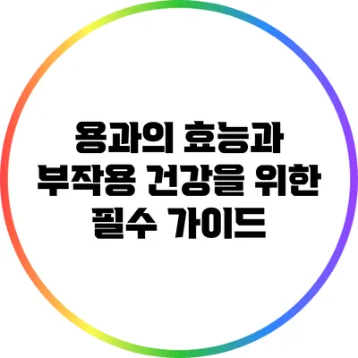 용과의 효능과 부작용: 건강을 위한 필수 가이드