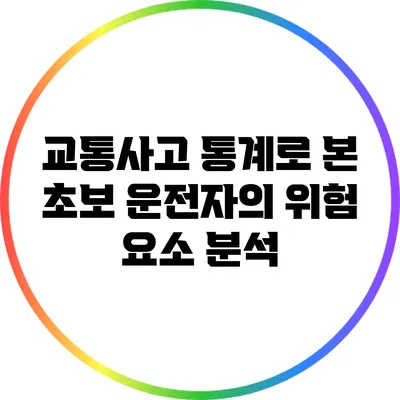교통사고 통계로 본 초보 운전자의 위험 요소 분석