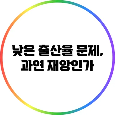 낮은 출산율 문제, 과연 재앙인가?