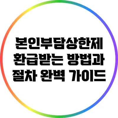 본인부담상한제 환급받는 방법과 절차 완벽 가이드