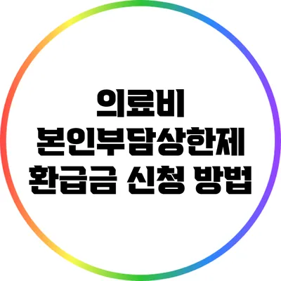 의료비 본인부담상한제 환급금 신청 방법