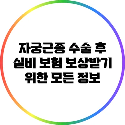 자궁근종 수술 후 실비 보험 보상받기 위한 모든 정보
