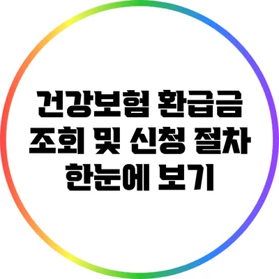 건강보험 환급금 조회 및 신청 절차 한눈에 보기