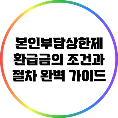 본인부담상한제 환급금의 조건과 절차 완벽 가이드
