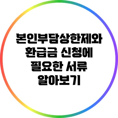 본인부담상한제와 환급금 신청에 필요한 서류 알아보기