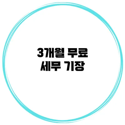 3개월 무료 세무 기장