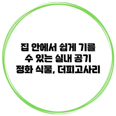 집 안에서 쉽게 기를 수 있는 실내 공기 정화 식물, 더피고사리